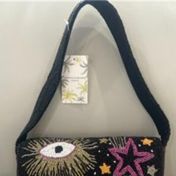 America & Beyond Evil Eye Hearts Stars Beaded Shoulder Bag Tik Tok Viral NWT - Picture 6 of 6